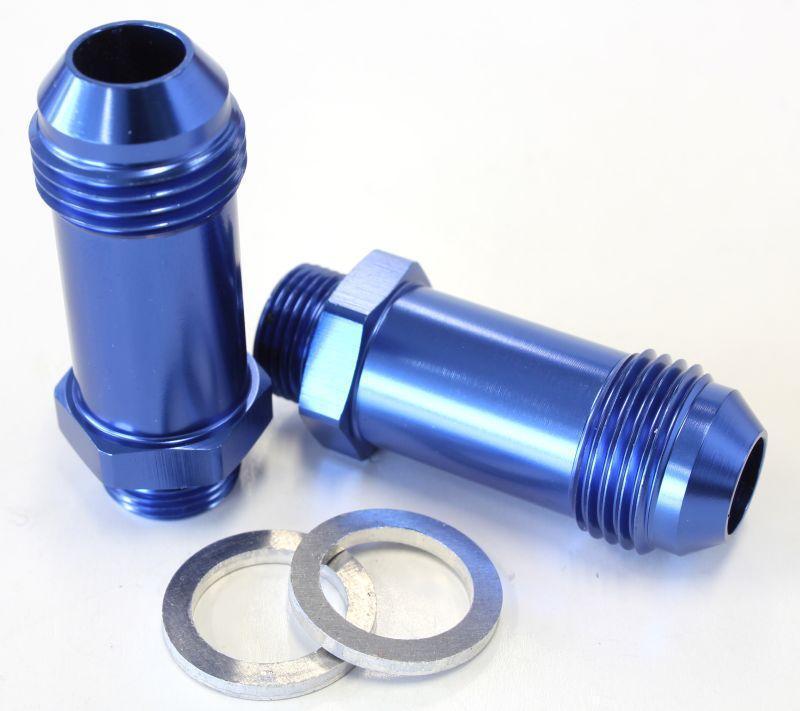 Aeroflow AF701-08 Barry Grant Demon Inlet Titting -8AN Blue 9/16" 45mm Long to -8An