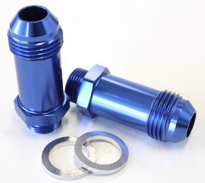 Aeroflow AF701-08 Barry Grant Demon Inlet Titting -8AN Blue 9/16" 45mm Long to -8An