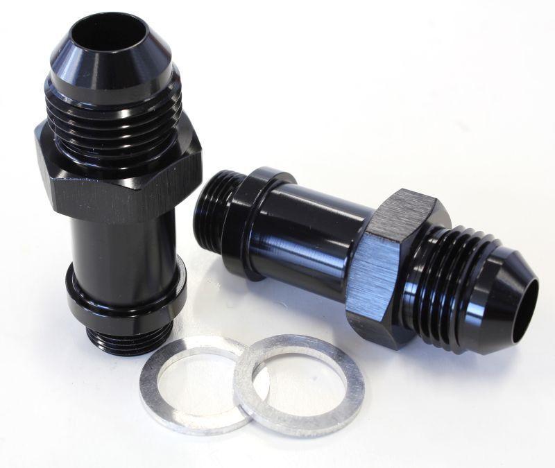 Aeroflow AF701-08BLK Barry Grant Demon Inlet Fitting -8AN Black 9/16" 45mm Long to -8An