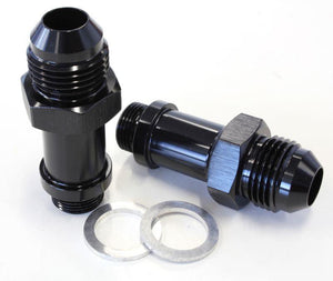 Aeroflow AF701-08BLK Barry Grant Demon Inlet Fitting -8AN Black 9/16" 45mm Long to -8An