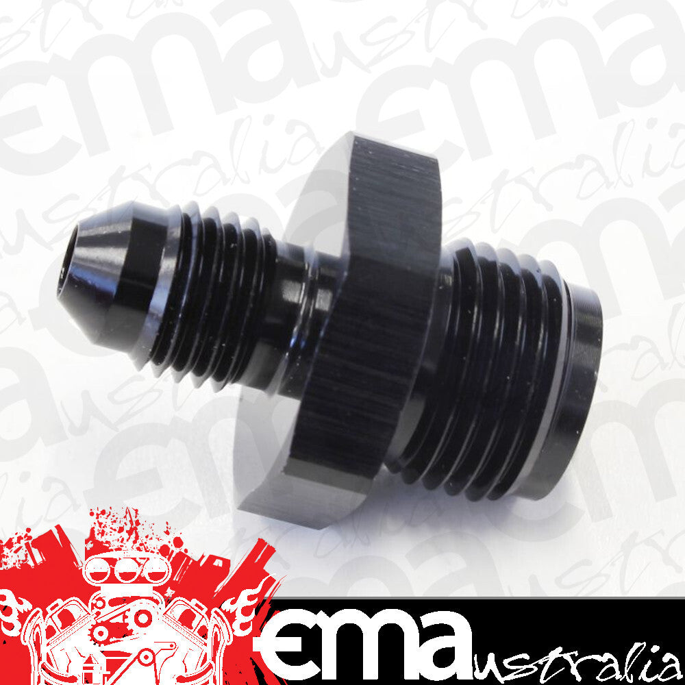 Aeroflow AF704-04BLK Adaptor 5/8"-18 Inverted Seat to -4An