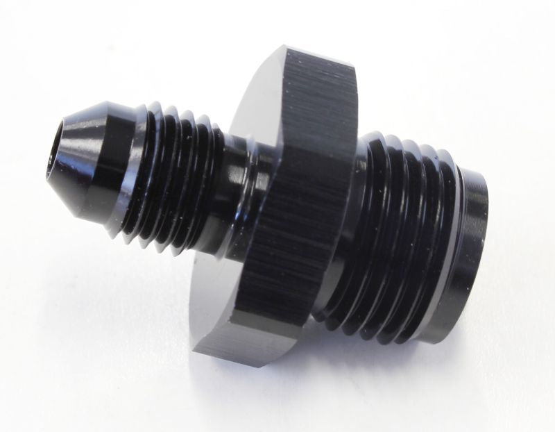 Aeroflow AF704-04BLK Adaptor 5/8"-18 Inverted Seat to -4An