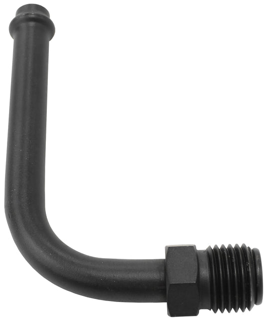 Aeroflow AF714-26BLK Holley / Stromberg Inlet Fitti1/2"-20 Thread to 5/16" 90 Deg