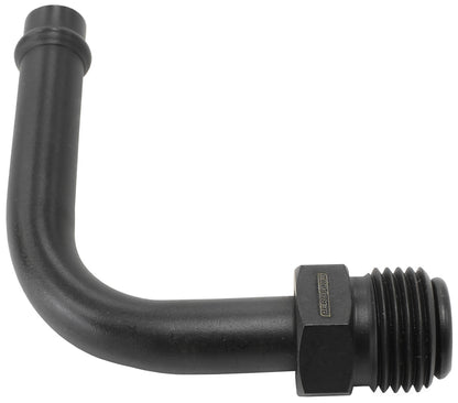 Aeroflow Performance Products AF714-27BLK Holley Carb Inlet Fittings 5/8Inverted to 3/8" Barb 90 Deg