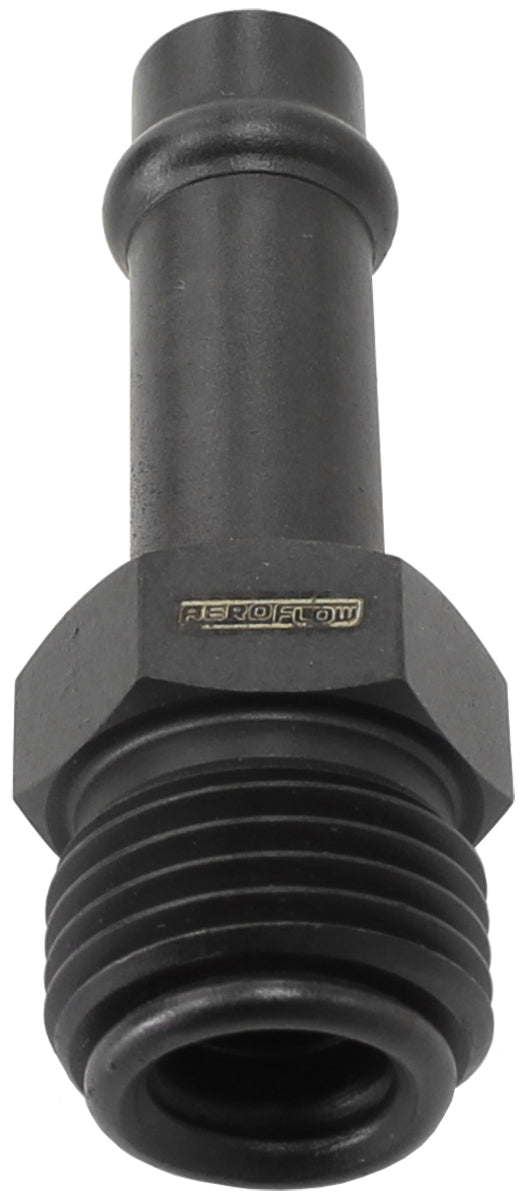 Aeroflow AF714-31BLK Holley Carb Inlet Fittings 5/8Inverted to 3/8" Barb Straight