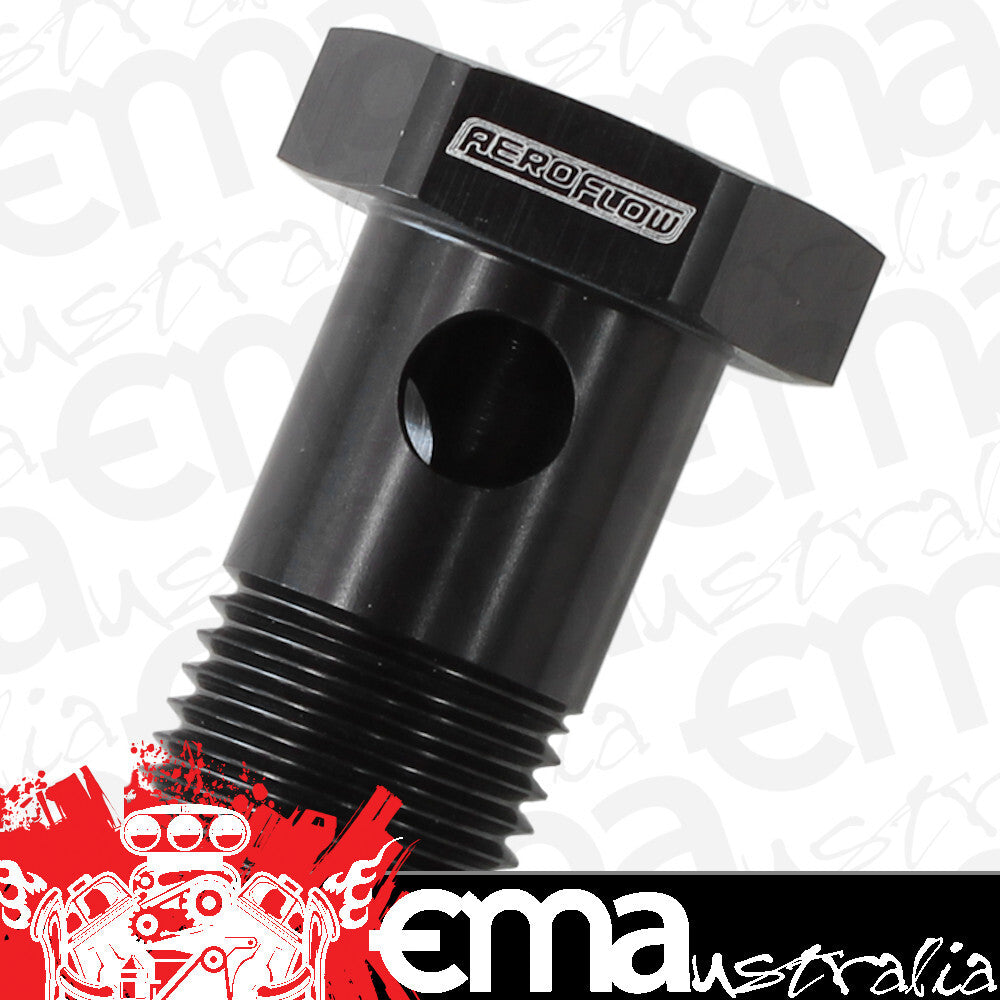Aeroflow AF716-10BLK M16 x 1.5 Banjo Bolt Use with -10AN 16mm Banjo