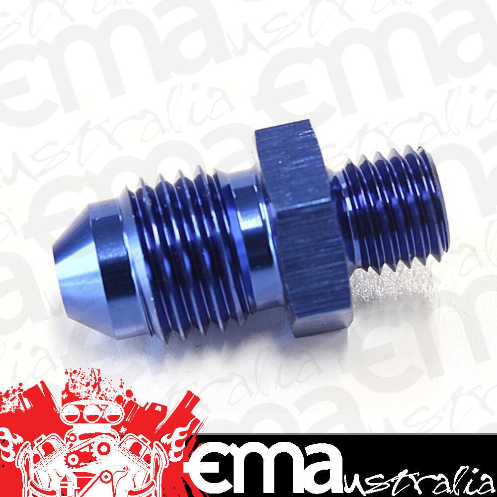 Aeroflow AF728-04 Metric M8 x 1.0mm to -4AN Blue Male M8x1.0mm to -4An