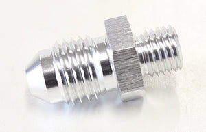Aeroflow AF728-04S Metric M8 x 1.0mm to -4AN Silver Male M8x1.0mm to -4An