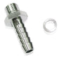 Aeroflow AF734-00S Metric M18 x 1.5mm to 3/8 Barb Silver Male M18 x 3/8" Barb