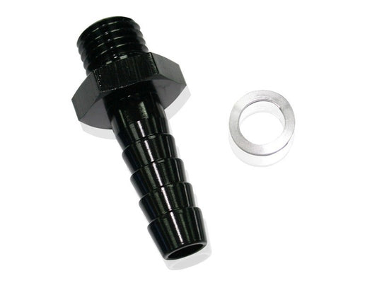 Aeroflow AF734-05BLK Metric M18 x 1.5mm > 5/16" Barb Black Male M18 x 5/16" Barb