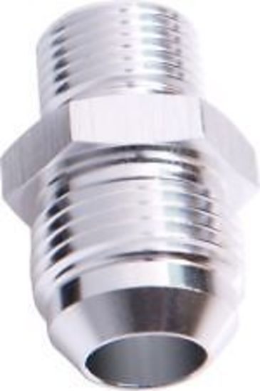 Aeroflow AF734-08S Metric M18 x 1.5mm to -8AN Silver Male M18x1.5mm to -8An
