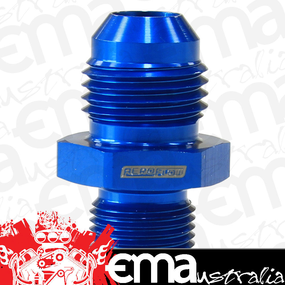 Aeroflow AF738-06 Metric M12 x 1.0mm to -6AN Blue Male M12x1.0mm to -6An