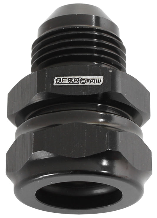 Aeroflow AF741-06-05BLK 5/16" Barb to -6AN Adapter Black Converts Male Barb to An