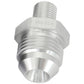 Aeroflow AF743-08S Metric to Male Flare Adapter M10 x 1mm to -8AN Silver Finish