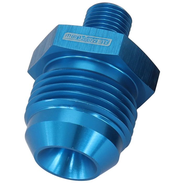 Aeroflow AF743-10 Metric to Male Flare Adapter M10 x 1mm to -10AN Blue Finish
