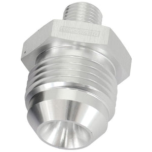 Aeroflow AF743-10S Metric to Male Flare Adapter M10 x 1mm to -8AN Silver Finish
