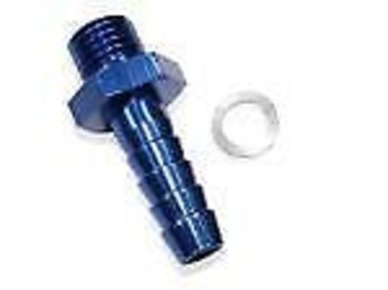 Aeroflow AF746-01 Metric M14 x 1.5 to 8mm Barb Blue Use with 49-1015 Pump