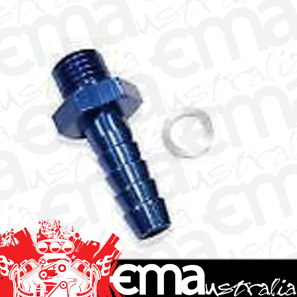 Aeroflow AF746-01 Metric M14 x 1.5 to 8mm Barb Blue Use with 49-1015 Pump