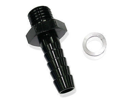 Aeroflow AF746-02BLK Metric M14 x 1.5 to 3/8" Barb Black Use with 49-1015 Pump