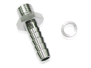 Aeroflow Performance Products AF746-04S Metric M14 x 1.5 to 5/8" Barb Silver Use with 49-1015 Pump