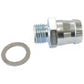 Aeroflow AF746-04ST Barb Short Adapter M14 x 1.5mm to 5/8" Zinc Coated Steel  Suits Boosted Turbocharger Water Ports