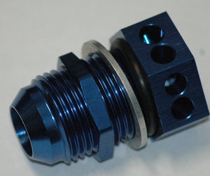 Aeroflow AF777-10 Bolt In -10AN Breather Cast Or Fabricated Covers Blue