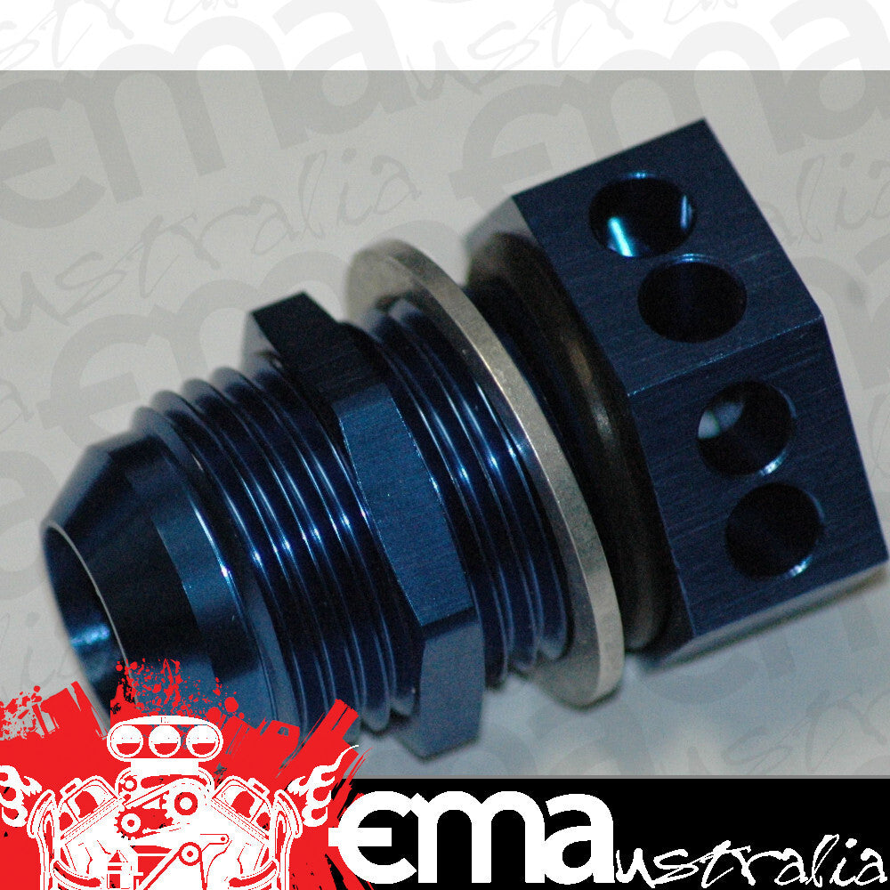 Aeroflow AF777-10 Bolt In -10AN Breather Cast Or Fabricated Covers Blue
