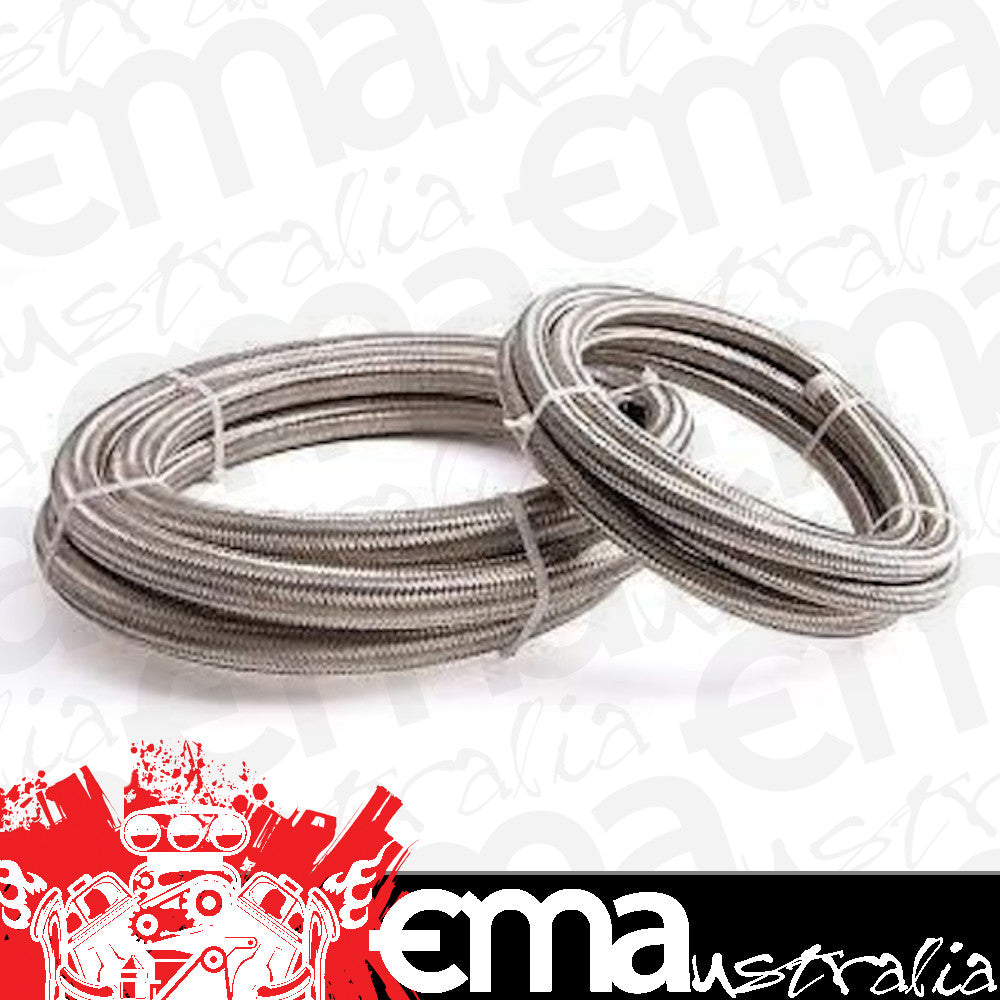 Aeroflow AF800-08-1M #8 Nylon Braided A/C Hose Stainless Outer 1 Meter Length
