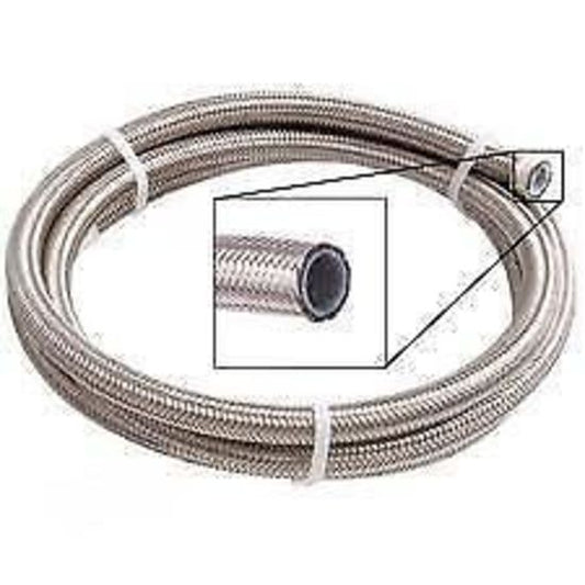 Aeroflow AF800-10-1M #10 Nylon Braided A/C Hose Stainless Outer 1 Meter Length