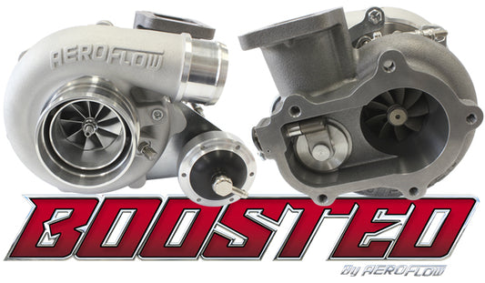 Aeroflow Performance AF800-3076 BOOSTED B5455 T3 .83 Internal Wastegate Turbocharger 660HP Natural Finish T3 Inlet Flange Ford 5-Bolt Exhaust Flange