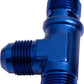 Aeroflow AF804-03 Male -3AN Tee Bulkhead On Run Blue Male -3AN Nut Seperate