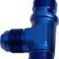 Aeroflow AF804-06 Male -6AN Tee Bulkhead On Run Blue Male -6AN Nut Seperate