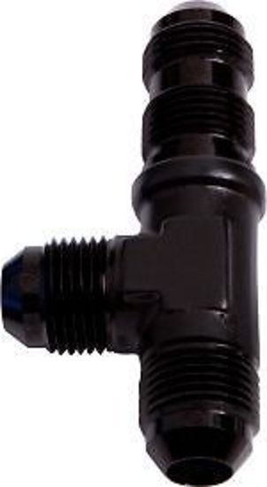 Aeroflow AF804-06BLK Male -6AN Tee Bulkhead On Run Black Male -6AN Nut Seperate