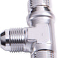 Aeroflow AF804-06S Male -6AN Tee Bulkhead On Run Silver Male -6AN Nut Seperate
