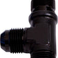 Aeroflow AF804-08BLK Male -8AN Tee Bulkhead On Run Black Male -8AN Nut Seperate