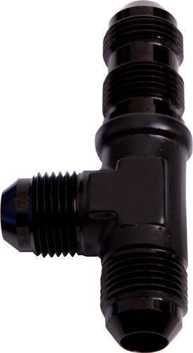 Aeroflow AF804-12BLK Male -12AN Tee Bulkhead On Runblack Male -12AN Nut Seperate