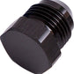 Aeroflow AF806-06BLK Flare Plug Male -6AN Black Male Flare Plug -6An