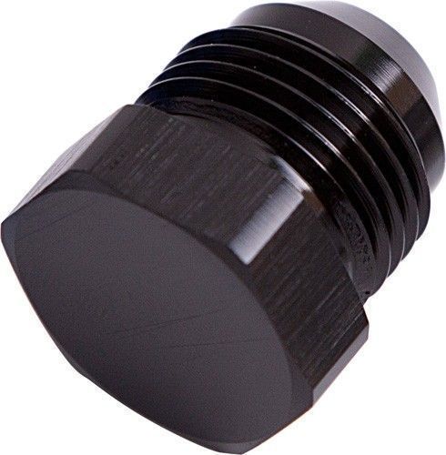 Aeroflow AF806-06BLK Flare Plug Male -6AN Black Male Flare Plug -6An