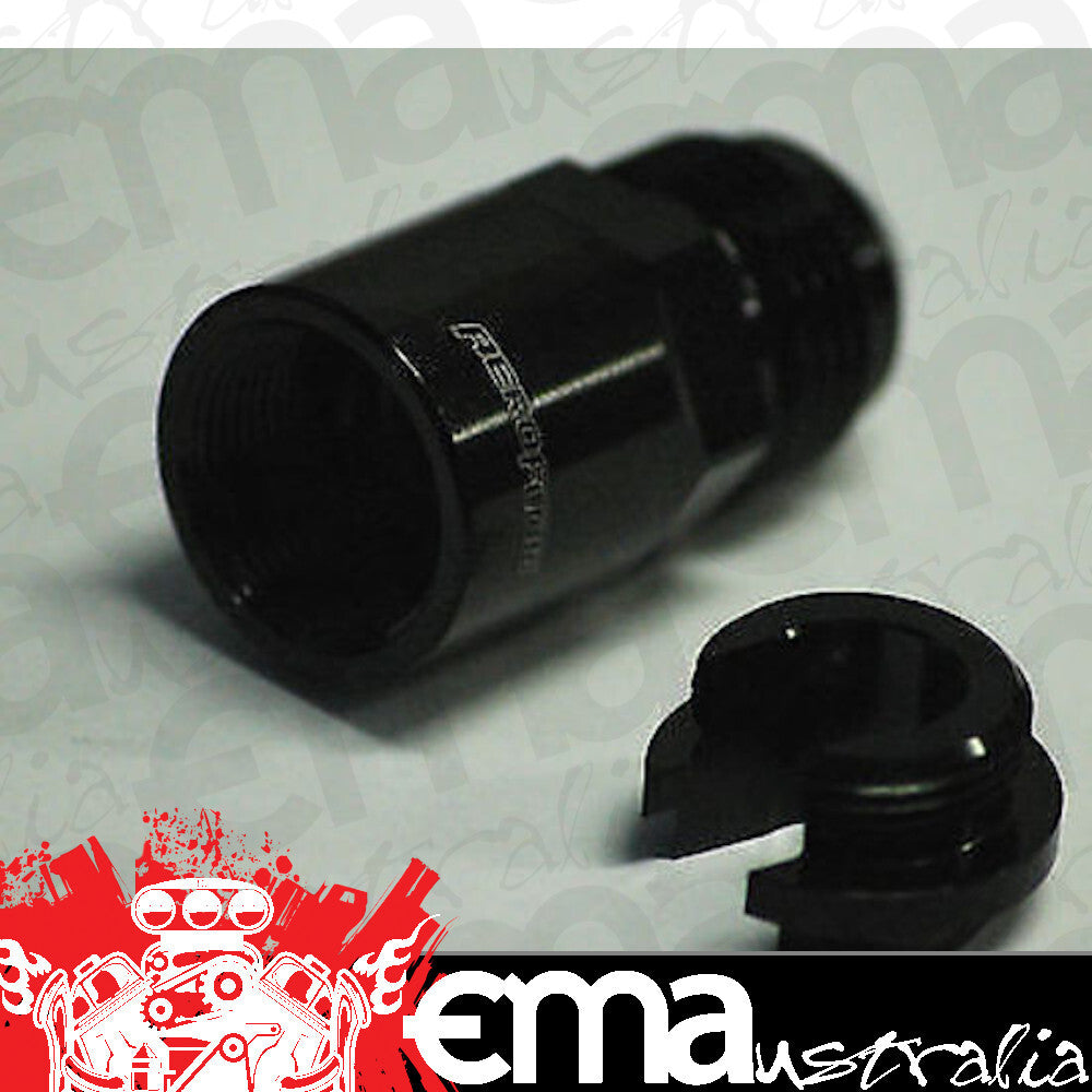 Aeroflow AF808-03BLK Push On Fuel Fitting LS & Lt 3/8 Hose to -8AN Black