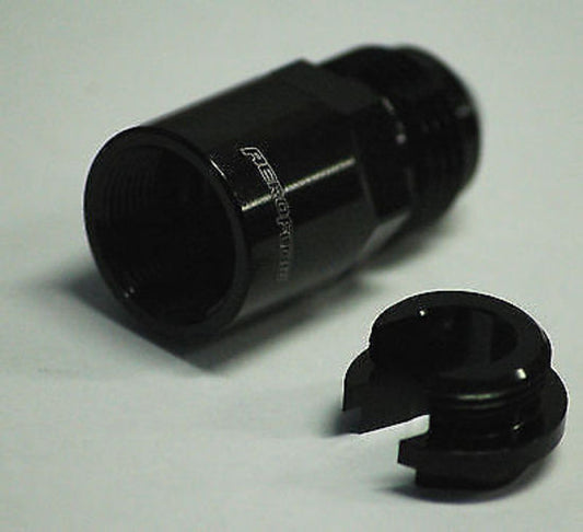 Aeroflow AF808-03BLK Push On Fuel Fitting LS & Lt 3/8 Hose to -8AN Black