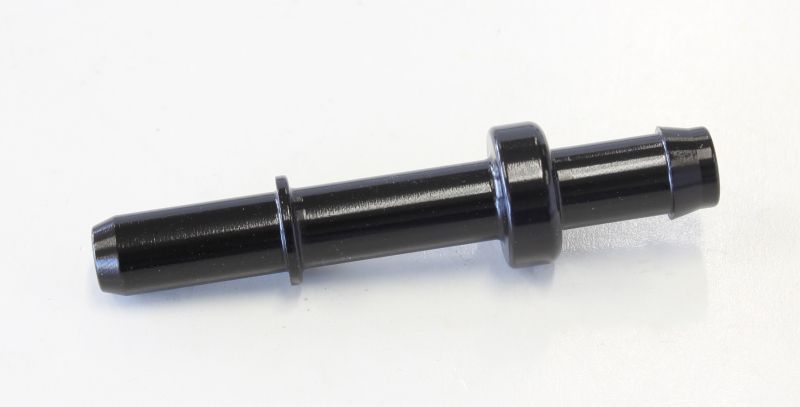 Aeroflow AF810-05BLK 5/16" Male Tube to 8mm / 5/16" Barb Black Adapter