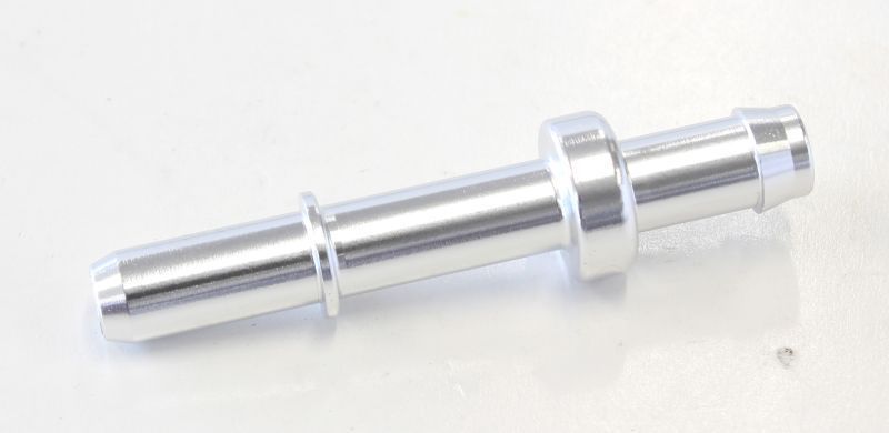 Aeroflow AF810-05S 5/16" Male Tube to 8mm / 5/16" Barb Silver Adapter