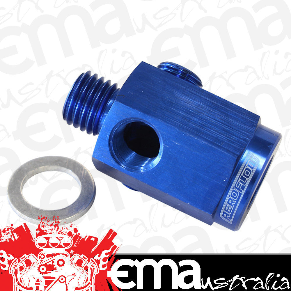Aeroflow AF810-M12-02 M12 x 1.5 Extension with 1/8" NPT Port Blue