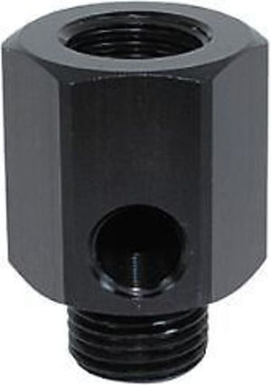 Aeroflow AF810-M12-02BLK M12 x 1.5 Extension with 1/8" NPT Port Black