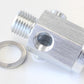 Aeroflow AF810-M14-02S M14 x 1.5 Extension with 1/8" NPT Port Silver