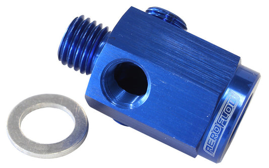 Aeroflow AF810-M16-02 M16 x 1.5 Extension with 1/8" NPT Port Blue