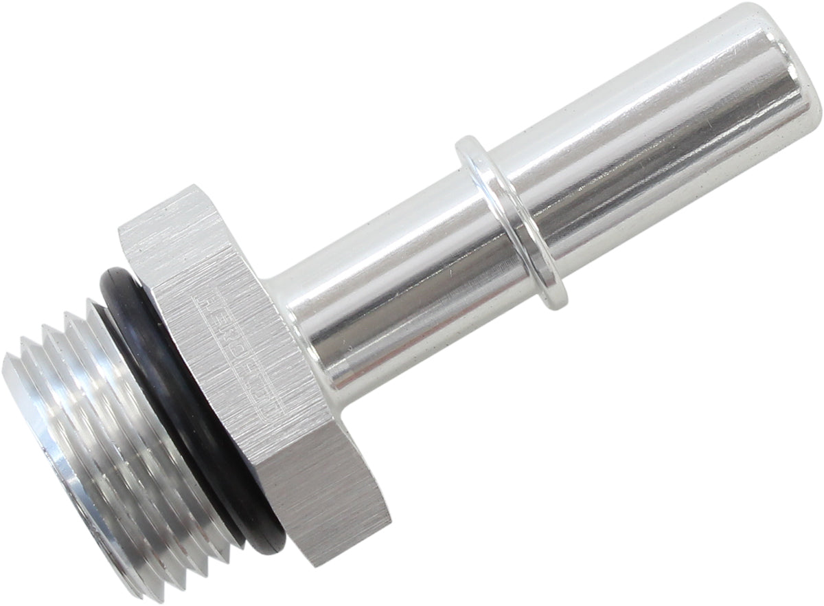 3/8" Push On EFI to -8 ORB Male Fitting (Silver Finish)
