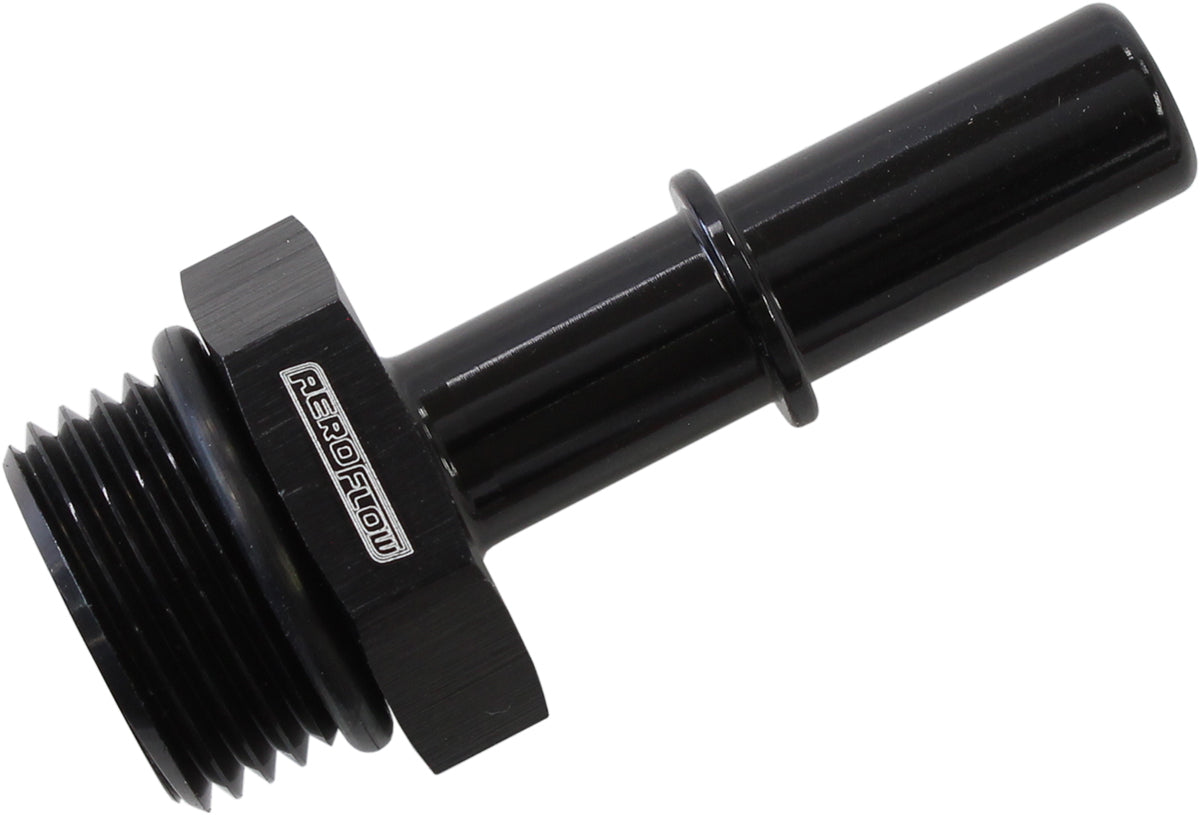Aeroflow AF811-10-05BLK 5/16" PUSH ON EFI TO -10ORB BLACK QUICK CONNECT EFI