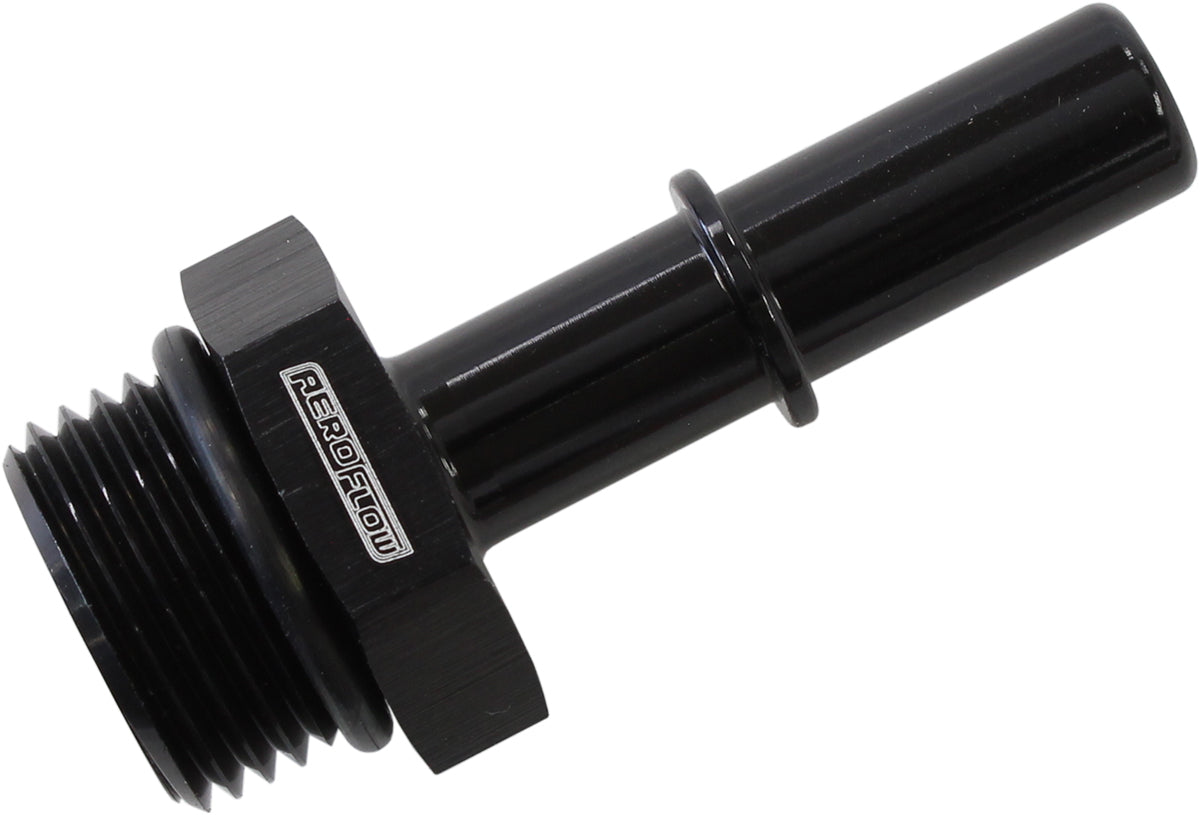 Aeroflow AF811-10-05BLK 5/16" PUSH ON EFI TO -10ORB BLACK QUICK CONNECT EFI