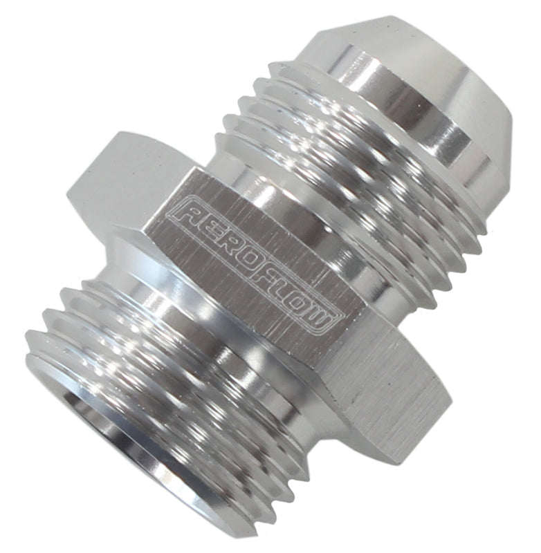 BSPP to Straight Male Flare Adapter 1/2" to -8AN (Silver) (AF812-08S)